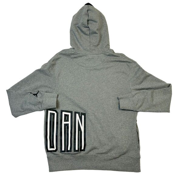 Nike Air Jordan Sport DNA Pullover Hoodie Grey Black DV7724-091 Mens Size Medium - Picture 2 of 8